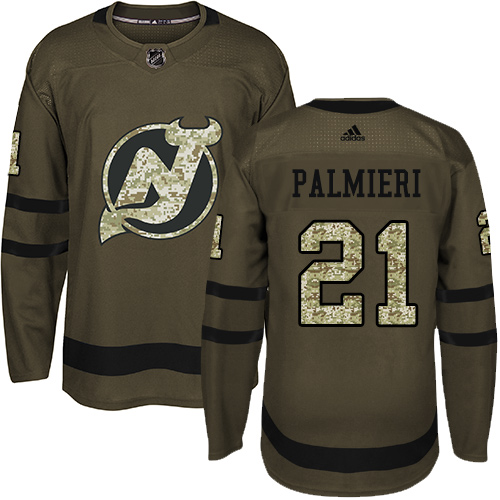Adidas Devils #21 Kyle Palmieri Green Salute to Service Stitched Youth NHL Jersey